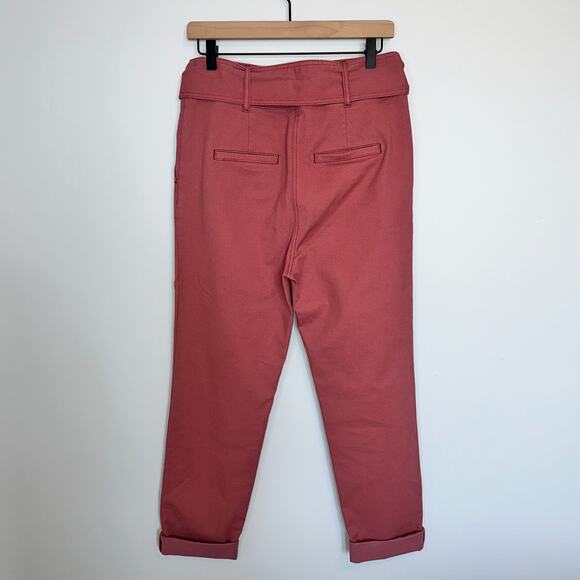 Boden Bude Trousers Size 6R Tie Waist Straight Leg Pleated Stretch Pink Preppy - Picture 10 of 10